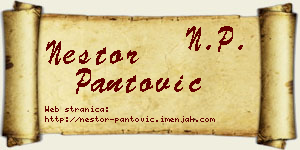 Nestor Pantović vizit kartica